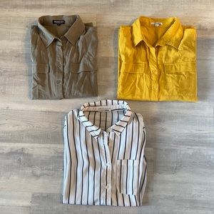 3 buttons down blouses